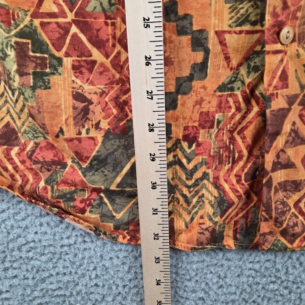 Vintage Banana Republic Safari & Travel Clothing Shirt Mens Large Novelty Print